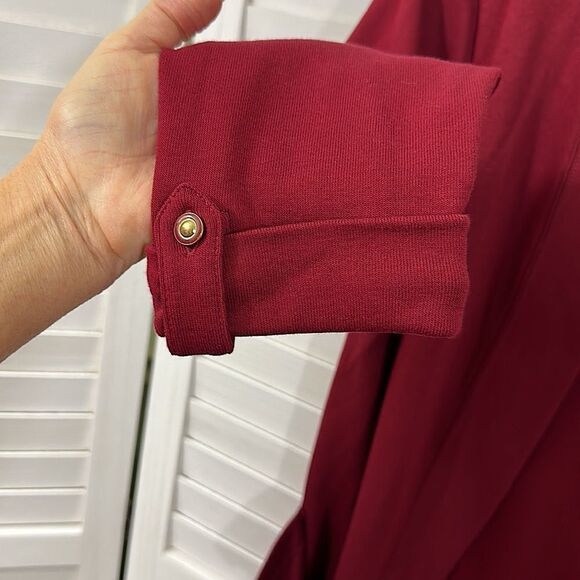 **Rafaella Cardigan Size Medium Burgundy Wine Long Sleeve * - Picture 5 of 8